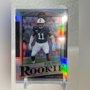 Micah Parsons 2021 Panini Legacy Football Silver Rookie card